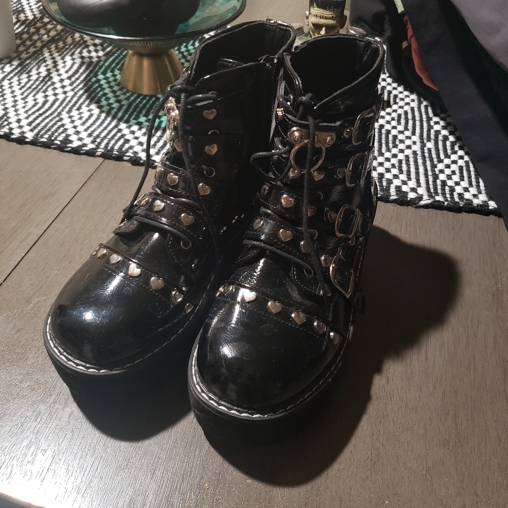 Platform goth boots